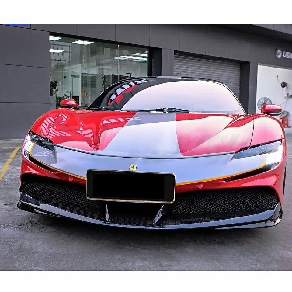 Ferrari SF90 Carbon Fiber 2PC Front Lip