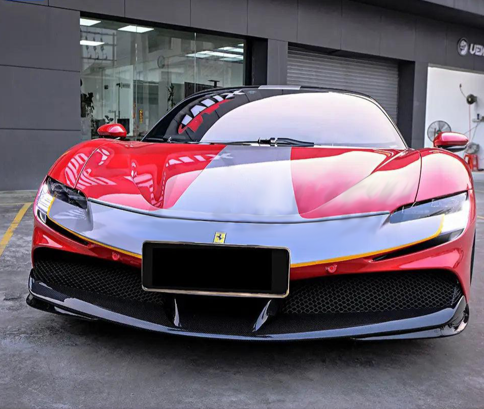 Ferrari SF90 Carbon Fiber Lower Front Bumper Trim