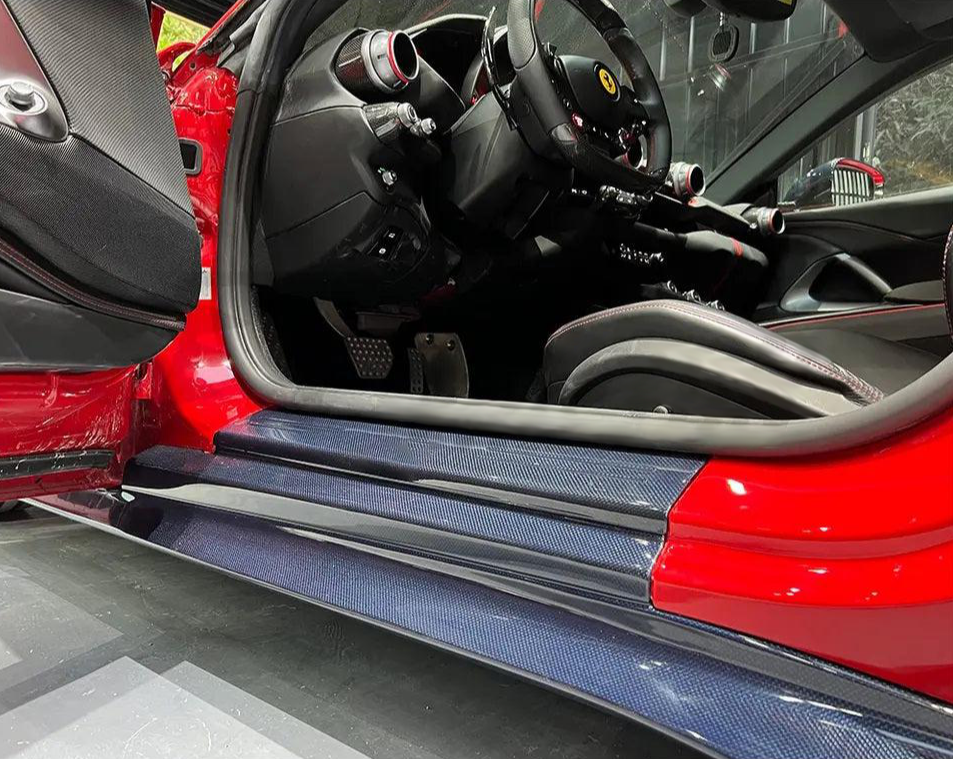 Ferrari 812 Carbon Fiber Side Skirt Extensions