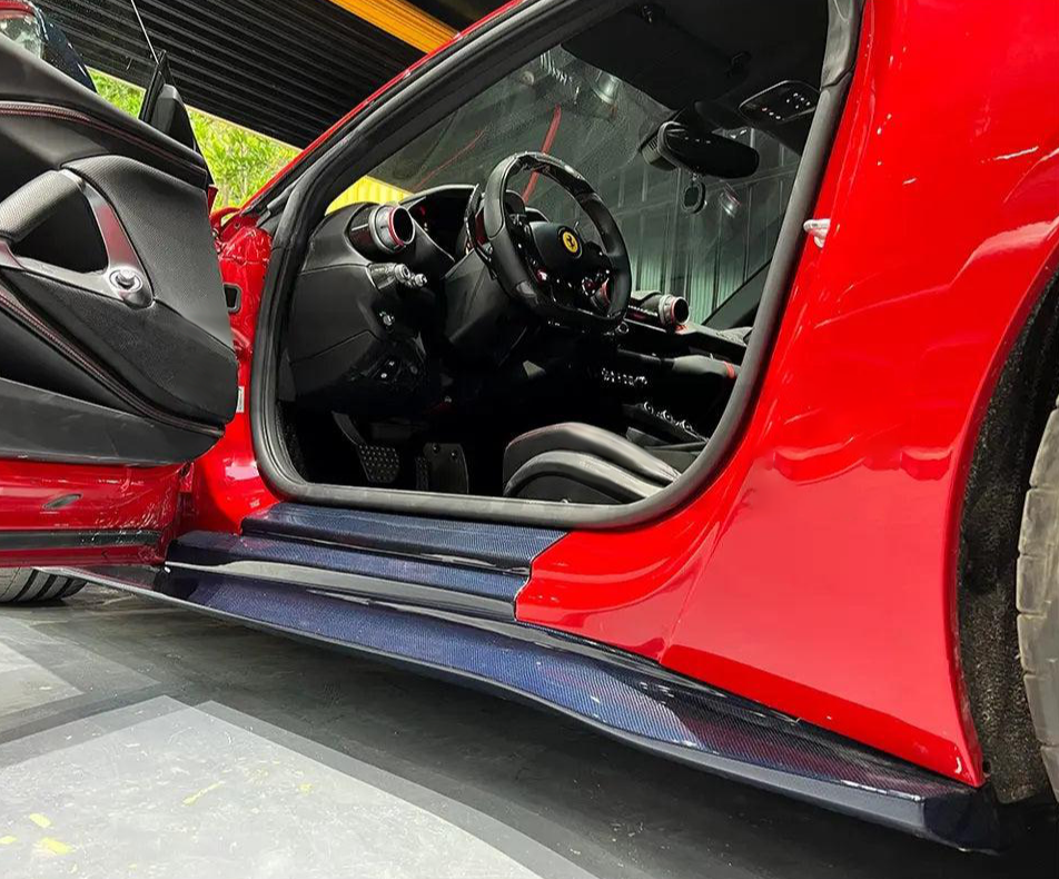 Ferrari 812 Carbon Fiber Side Skirt Extensions