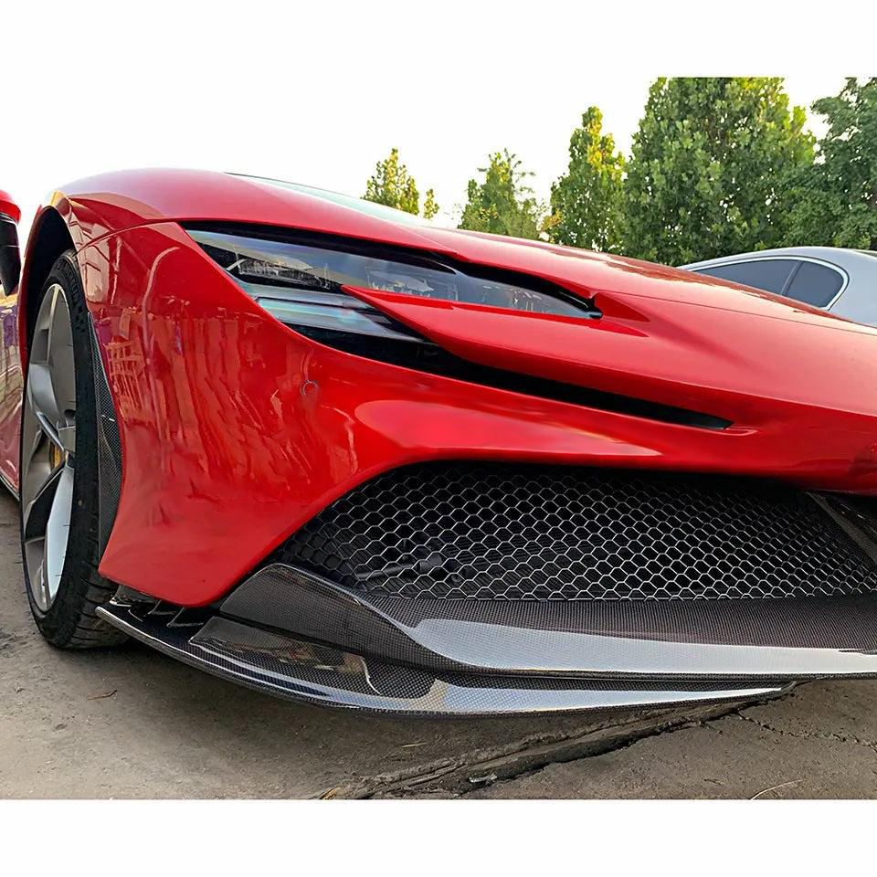 Ferrari Sf90 Carbon Fiber 2PC Front Lip