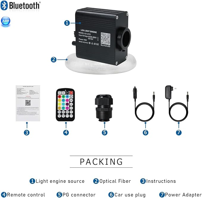 Star Light Headliner Fiber Optic Kit With Metor