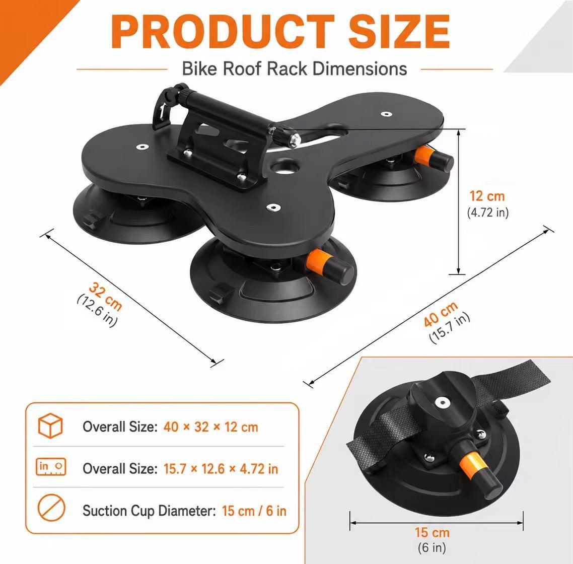 Suction Cup Bike Roof Rack Universal