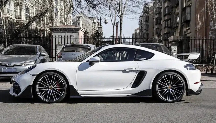 Porsche 718 Cayman/Boxster Carbon Fiber Side Skirts (2016-2023)