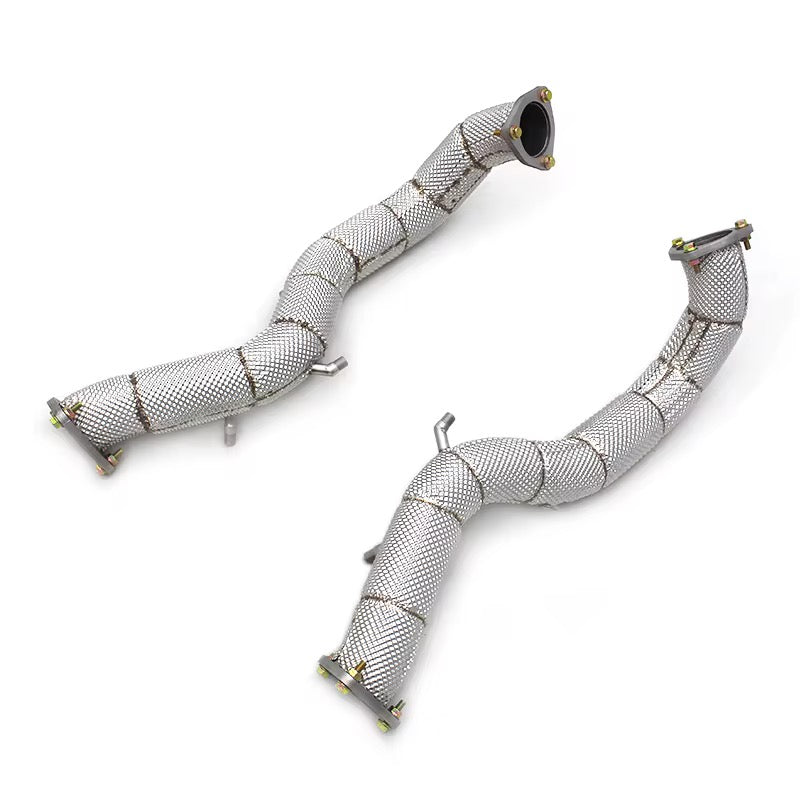 Porsche 718 GT4/GT4RS Stainless Steel Catless Over Axle Pipes