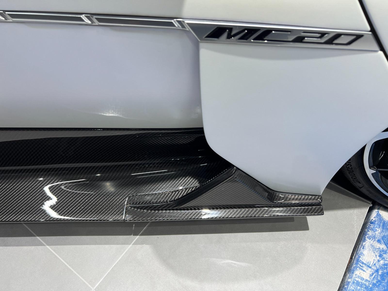Maserati MC20 Carbon Fiber Side Skirt Extensions