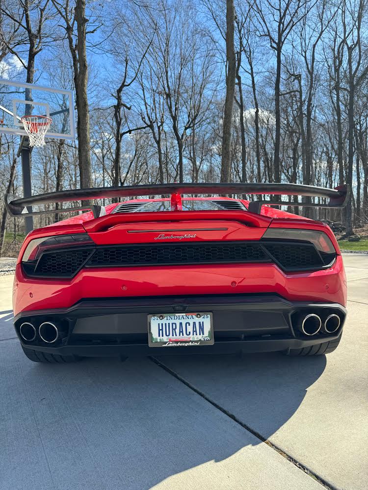 Lamborghini Huracan SVJ Style Spoiler With Base Panel