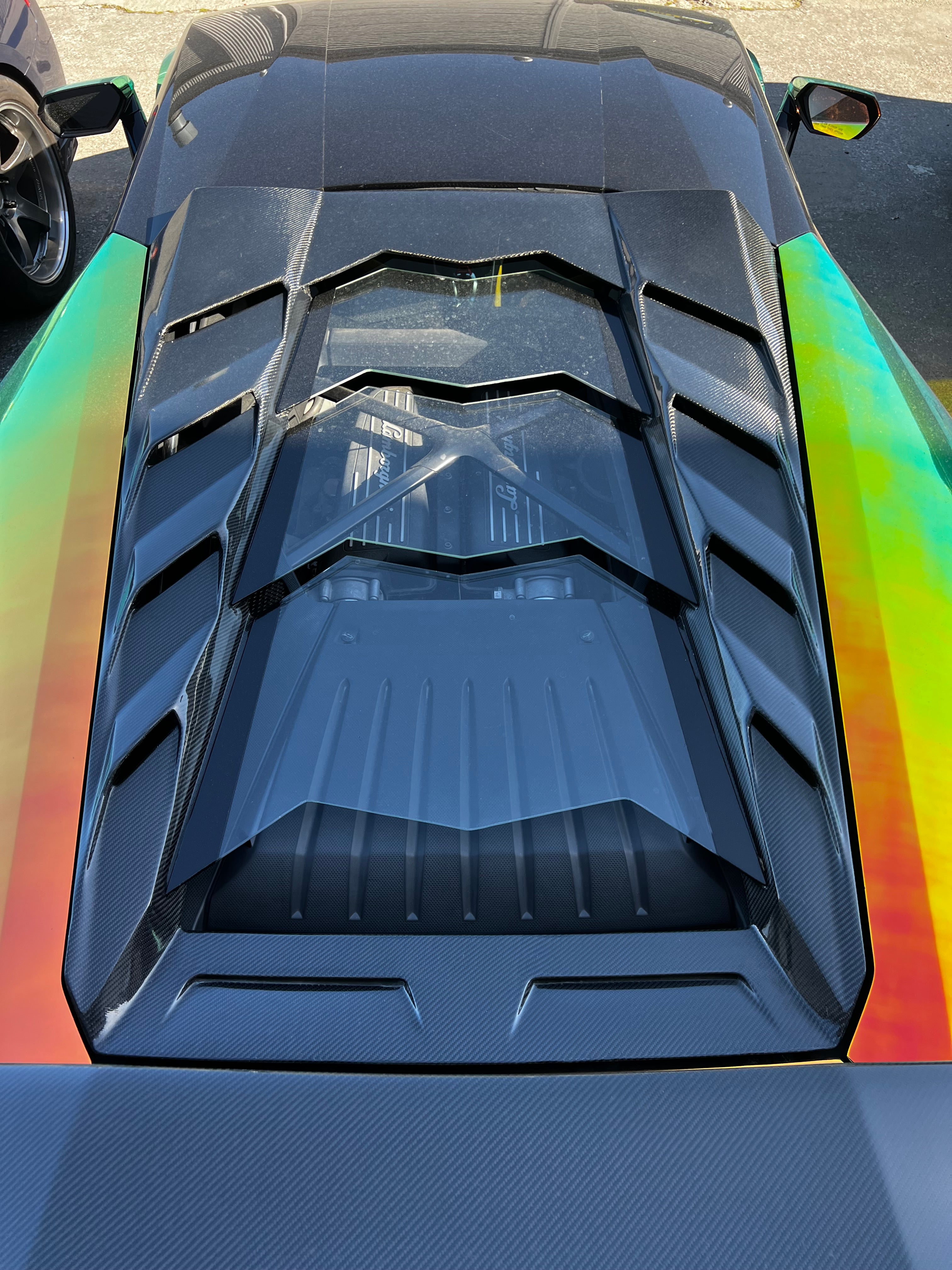 Lamborghini Huracan Carbon Fiber Glass Engine Cover