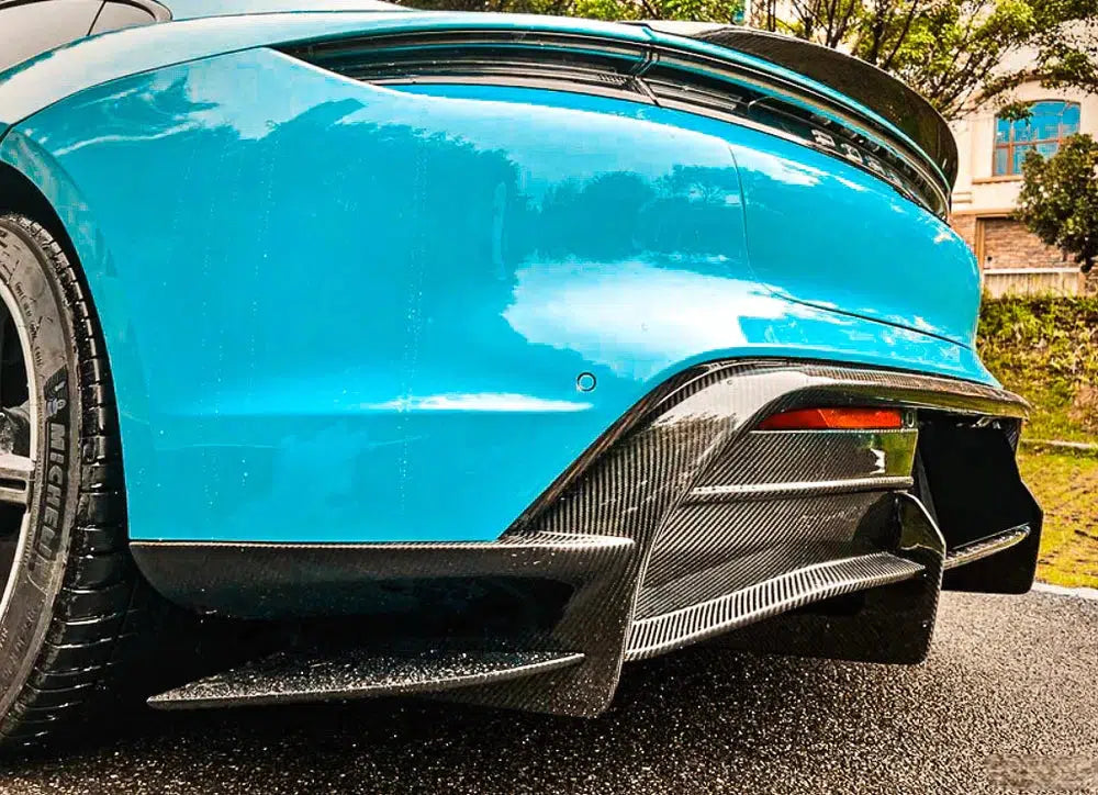 Porsche Taycan (2019-2023) Carbon Fiber Rear Diffuser