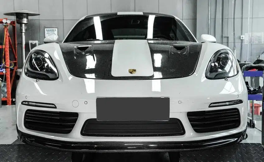 Carbon Fiber BKSS Style Front Lip for Porsche 718 Cayman/Boxster (2016-2023)