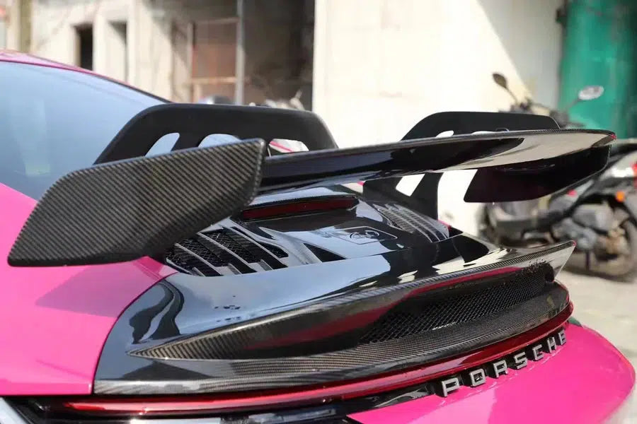 Porsche 911/992 Carbon Fiber GT3 Style Carbon Fiber Wing & Base