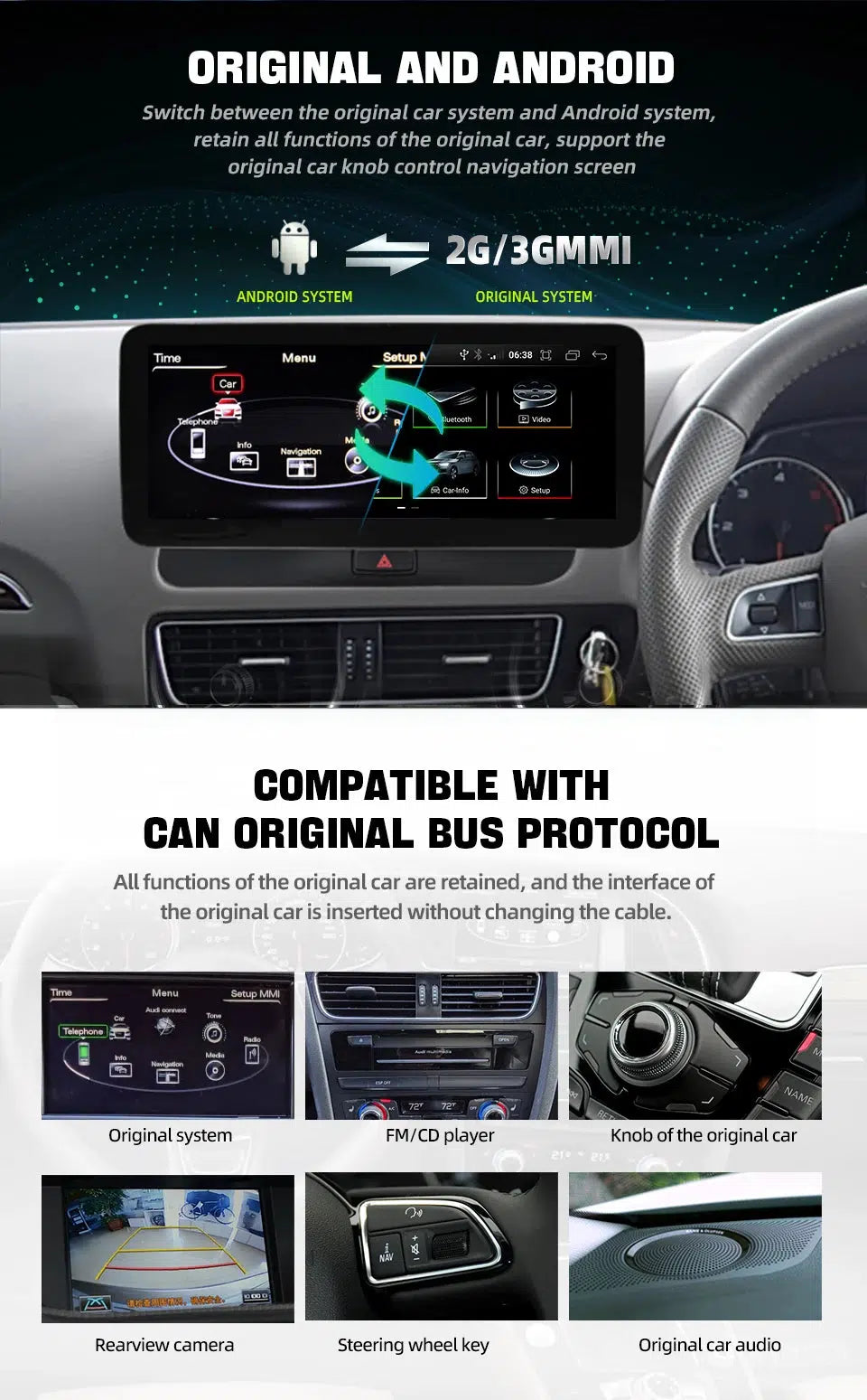 Audi Q5 2009-2017 Apple Car Play 10.25in Screen Upgrade