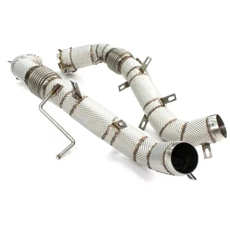 McLaren 600LT full Cat Less Downpipes With Head Shield