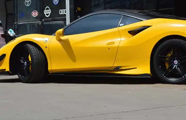 Ferrari F8 Tributo Carbon Fiber Side Skirts