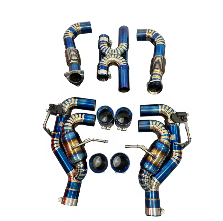 Chevrolet Corvette C8 Titanium Valved X Pipe Exhaust System With Muffler & Exhaust Tips