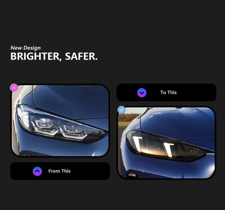 2013-2020 BMW 3/4 Series & M3/M4 G8X Snake Eyes Headlight Upgrade Plug & Play