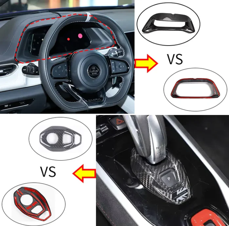 Lotus Emira Carbon Fiber Interior Trim Kit