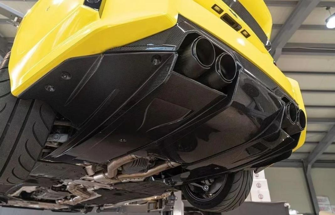 BMW G87 M2 Carbon Fiber AP Rear Under Tray Diffuser