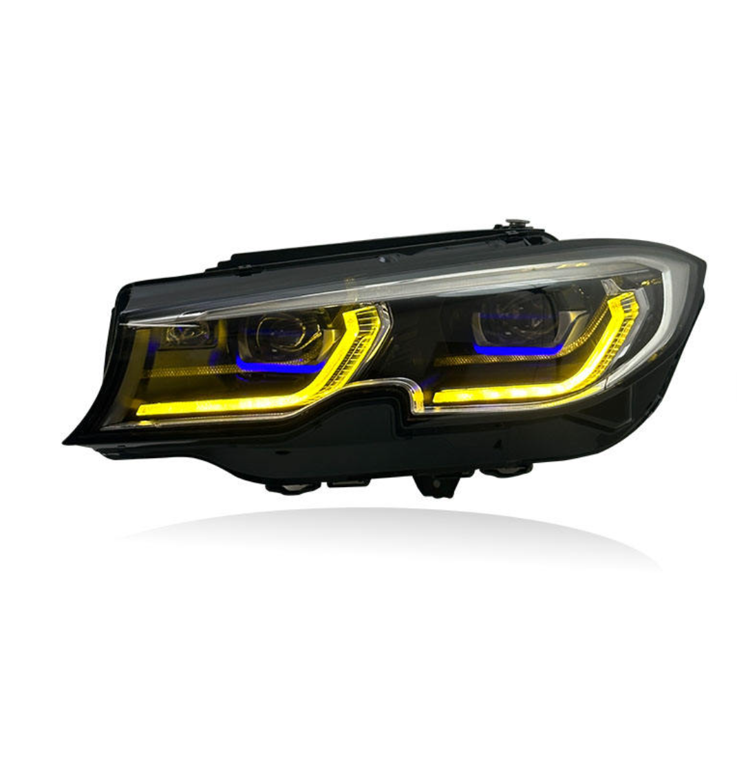 BMW G20 3 Series Laser Face Lift Headlights Plug & Play Yellow/White DRL Switch Back