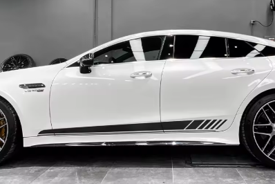 2018-2025 Mercedes GT53/GT63 Carbon Fiber Side Skirt Extensions