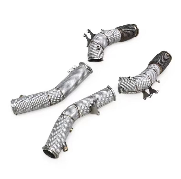 Maserati MC20 Catless Downpipe & Secondary Pipes With Heat Shield