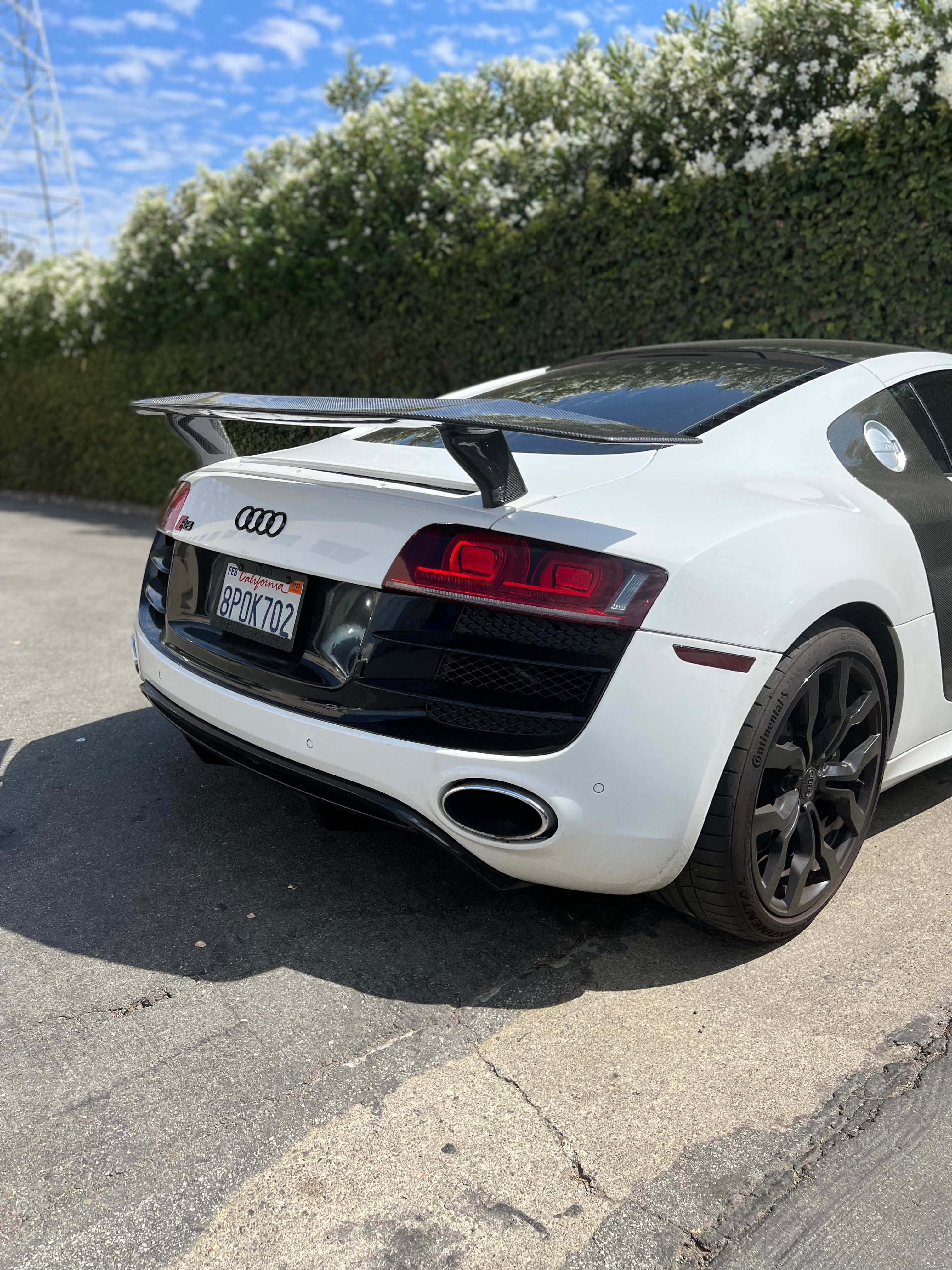 Audi R8 Gen 1 Carbon Fiber Artisan Wing With Base Panel