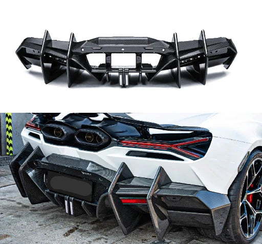 Lamborghini Revuelto - Carbon Fiber Rear Diffuser with LED Brake Light