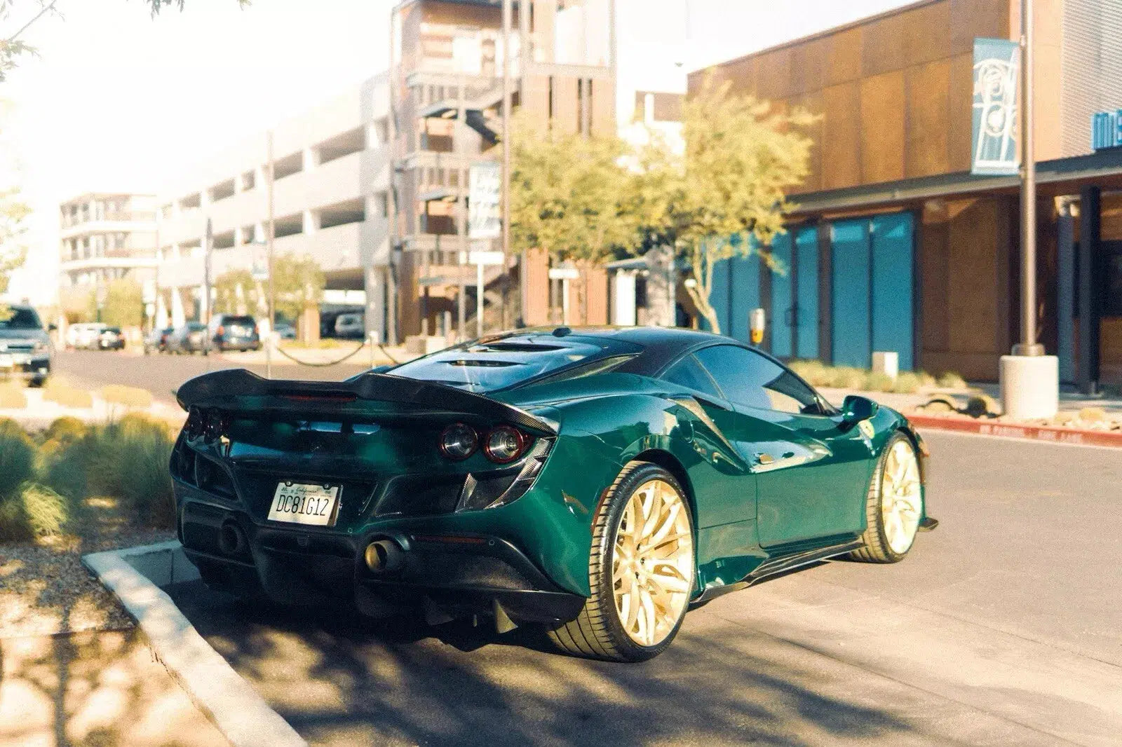 Ferrari F8 Tributo Carbon Fiber Side Skirt Extensions