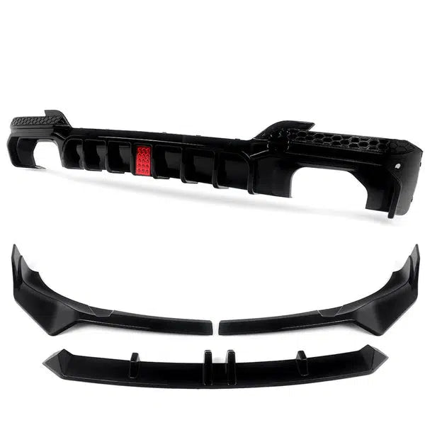 BMW X3 G01/X4 G02 LCI M Sport Gloss Black Front Lip+ Rear Diffuser Combo