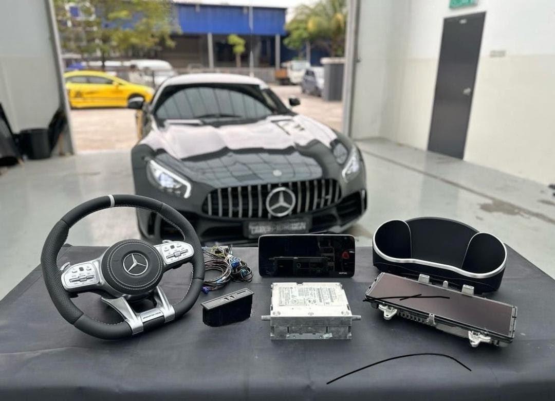 Mercedes AMG GT/GTS/GTC/GTR Face Lift Conversion Digtal Cluster, Steering Wheel, Car Play Screen upgrade Plug and Play