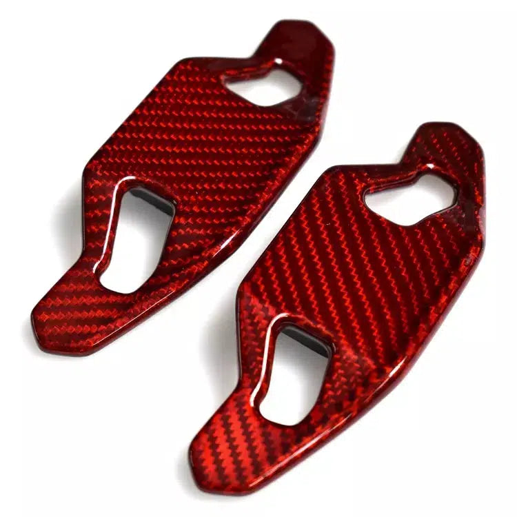 Audi Urus Style Red Carbon Fiber Paddle Shifters - eurobahndynamics