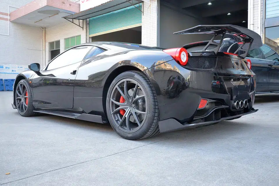 Ferrari 458 Artisan AP Carbon Fiber Side Skirt Extensions - eurobahndynamics