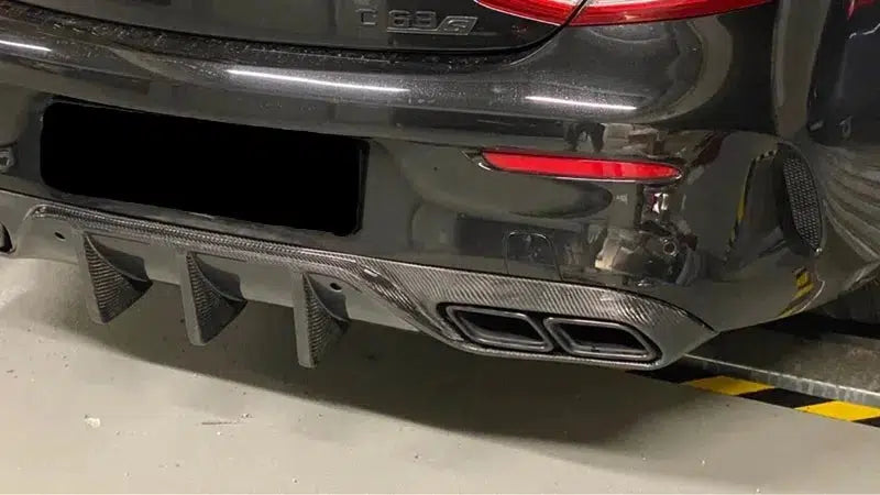 Mercedes C63 W205 Coupe Carbon Fiber Rear Finned Diffuser