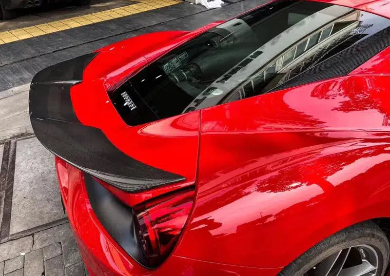 Ferrari 488 Carbon Fiber Duckbill Trunk Spoiler - eurobahndynamics