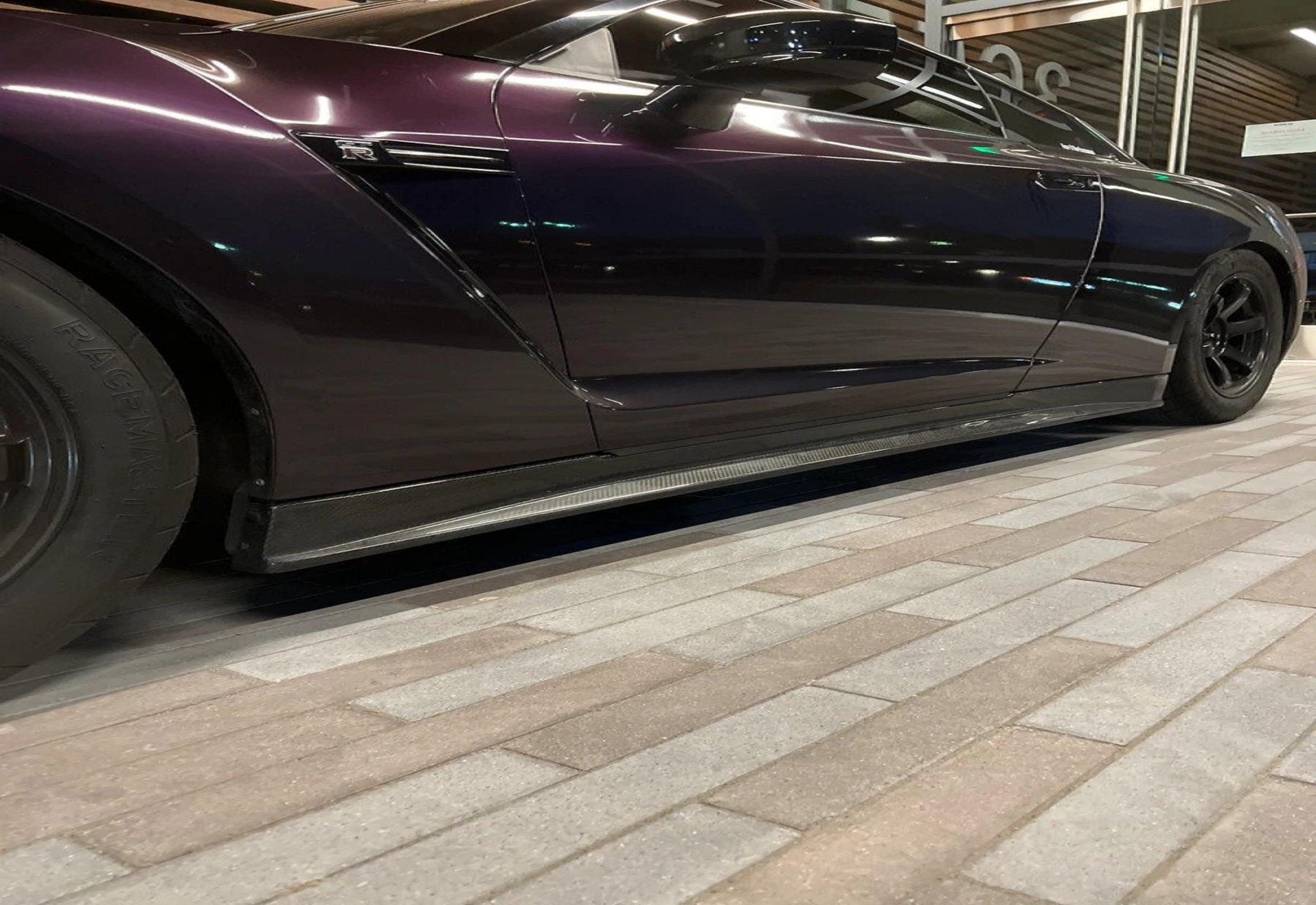 Nissan GTR Carbon Fiber Side Skirt Extension - eurobahndynamics