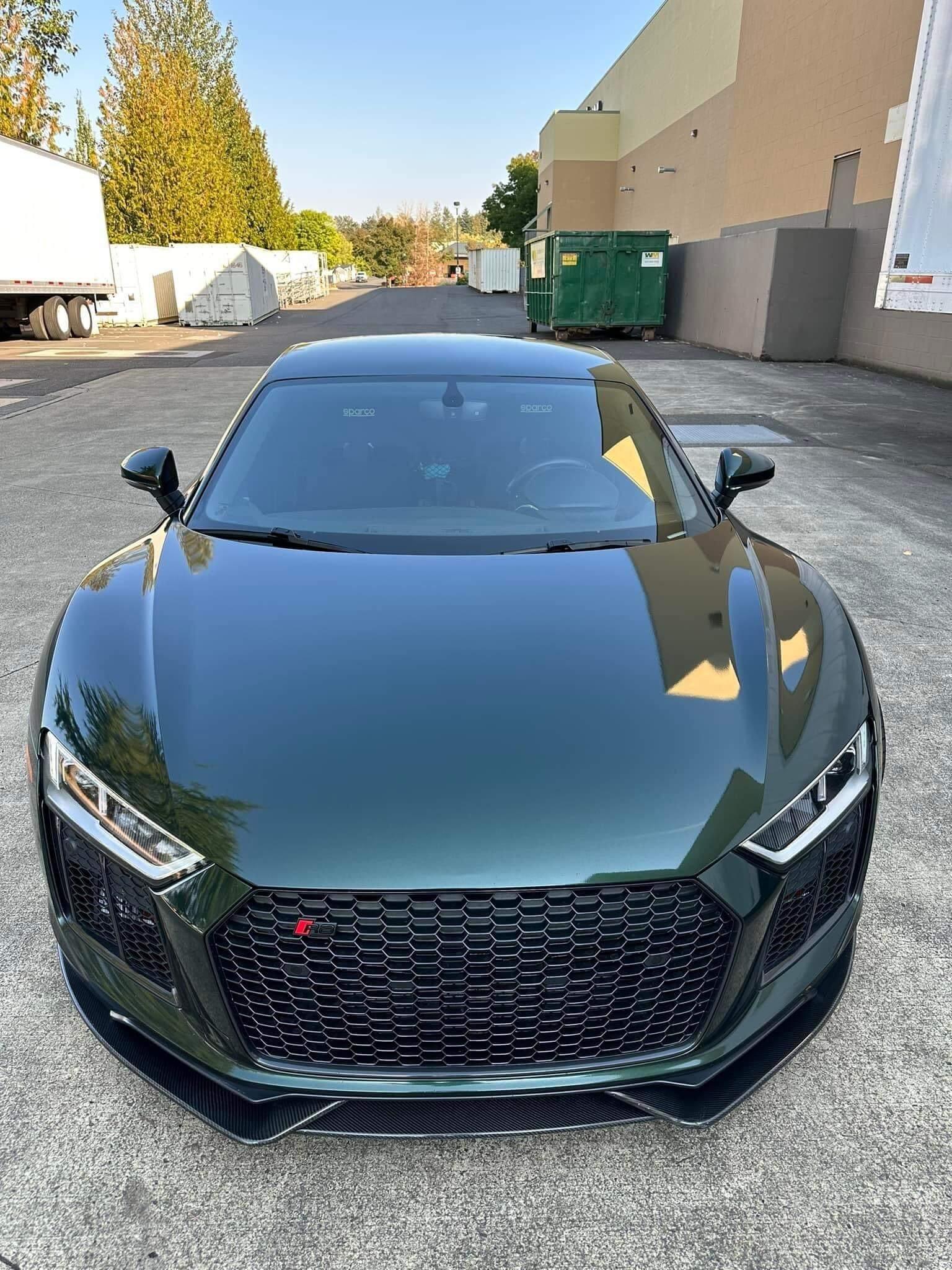 Audi R8 3Pc Artisan Carbon Fiber Front Lip - eurobahndynamics