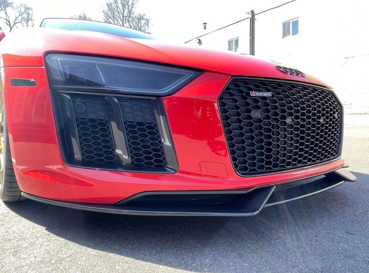 Audi R8 3Pc Artisan Carbon Fiber Front Lip - eurobahndynamics