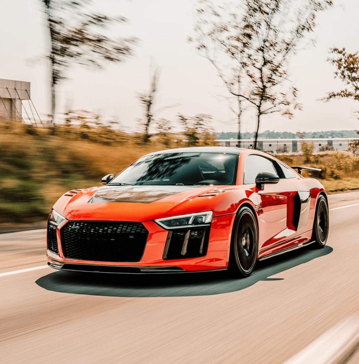 Audi R8 Carbon Fiber Artisan Front Lip - eurobahndynamics