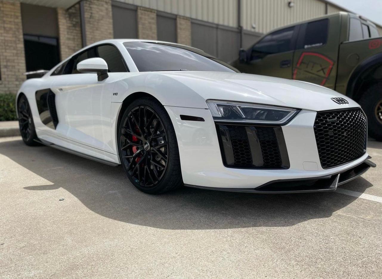 Audi R8 3Pc Artisan Carbon Fiber Front Lip - eurobahndynamics
