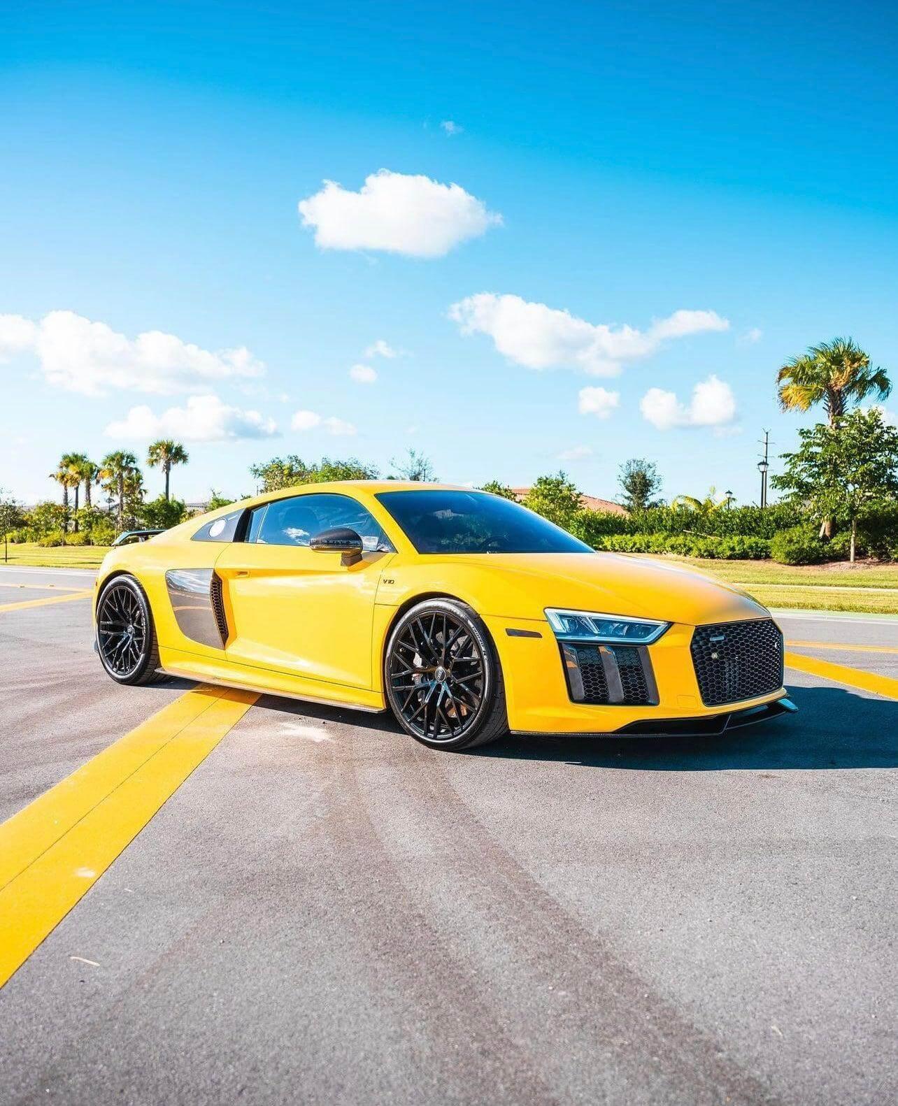 Audi R8 3Pc Artisan Carbon Fiber Front Lip - eurobahndynamics