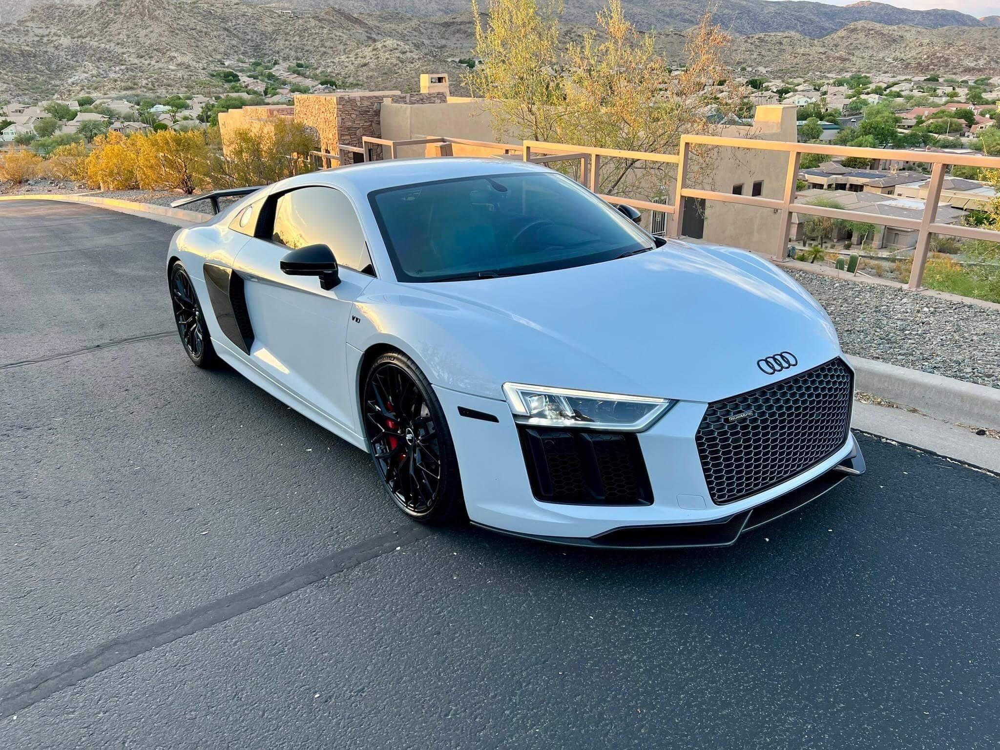 Audi R8 3Pc Artisan Carbon Fiber Front Lip - eurobahndynamics
