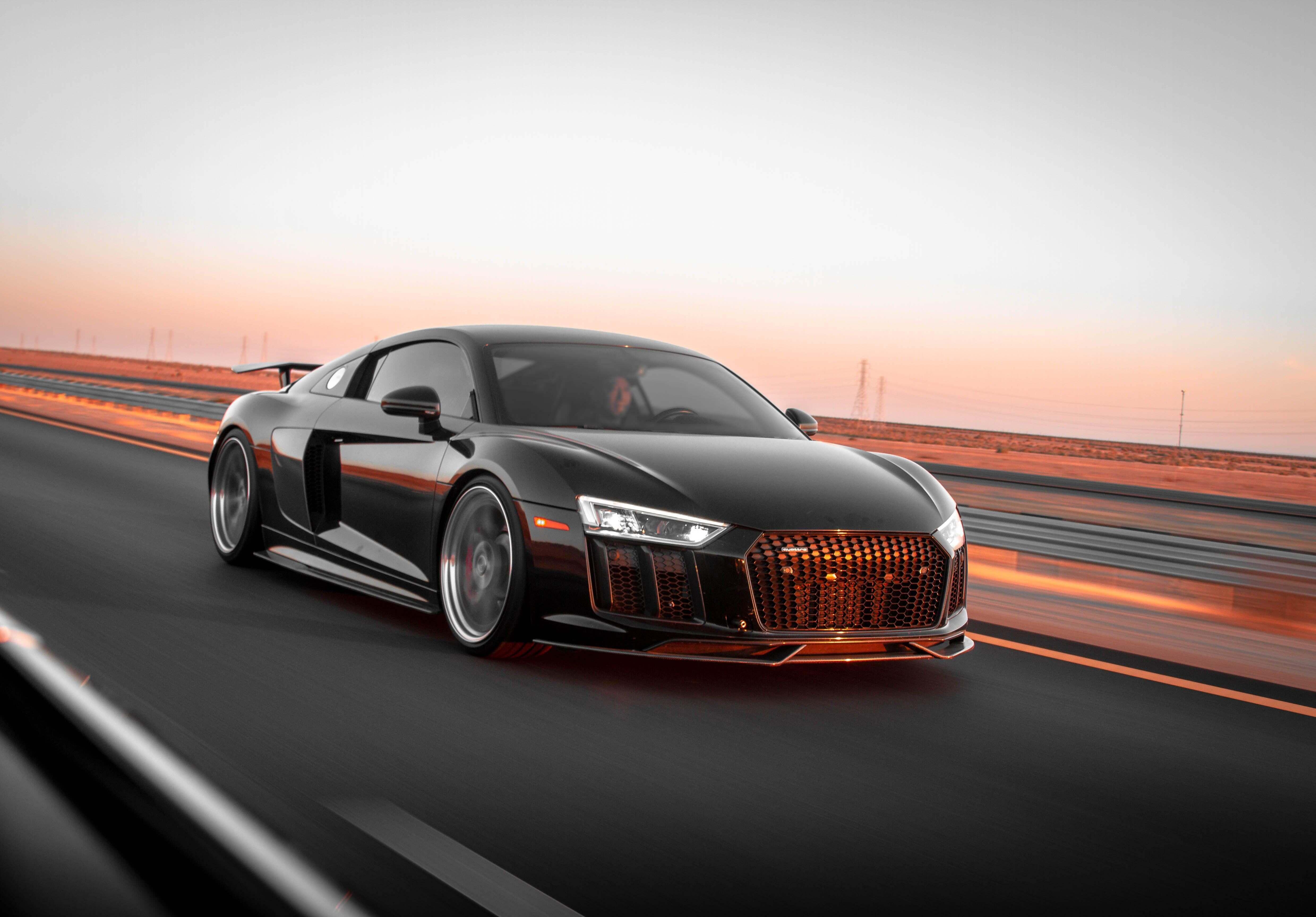 Audi R8 3Pc Artisan Carbon Fiber Front Lip - eurobahndynamics