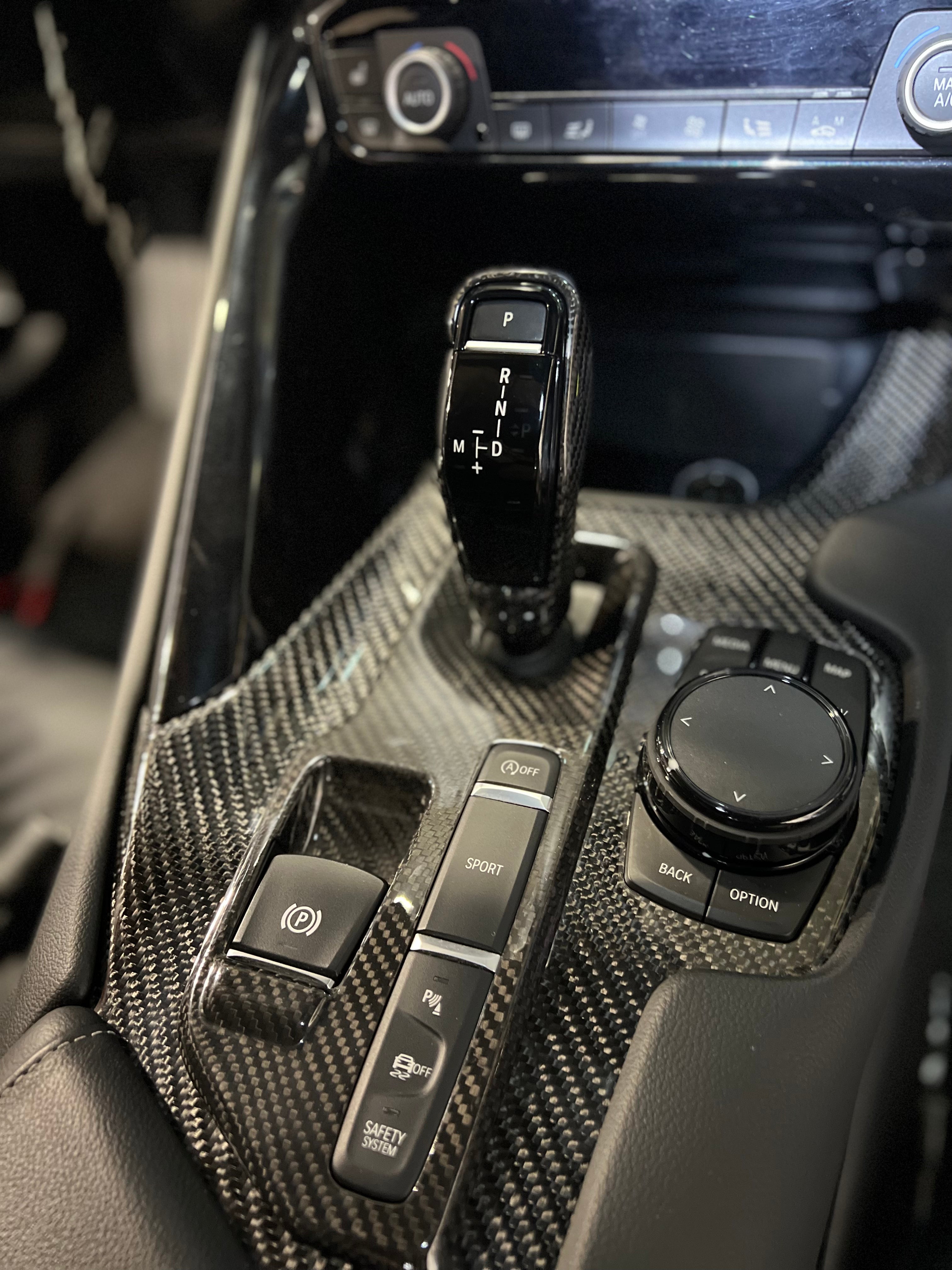 Toyota Supra MK5 Carbon Fiber Center Console Trim - eurobahndynamics