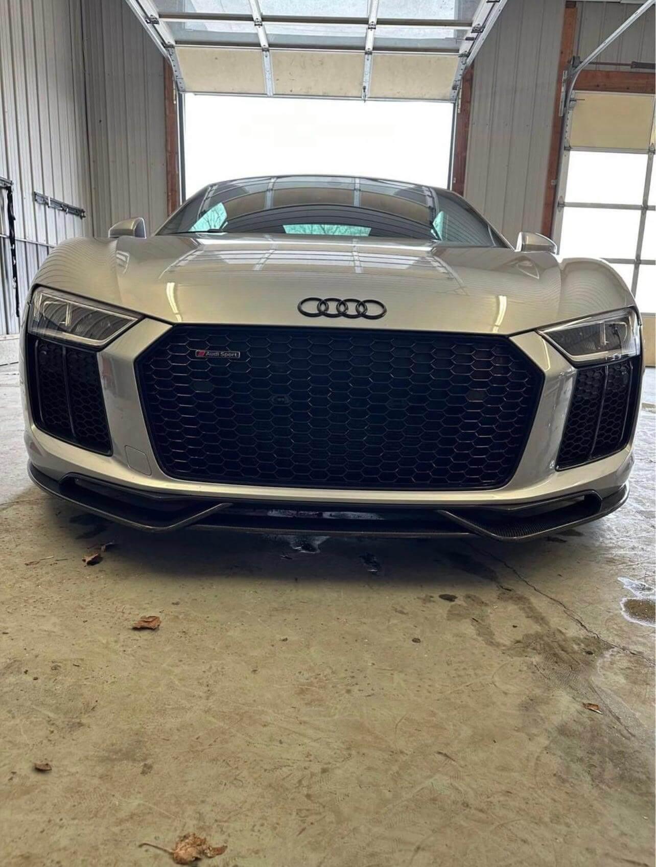 Audi R8 3Pc Artisan Carbon Fiber Front Lip - eurobahndynamics