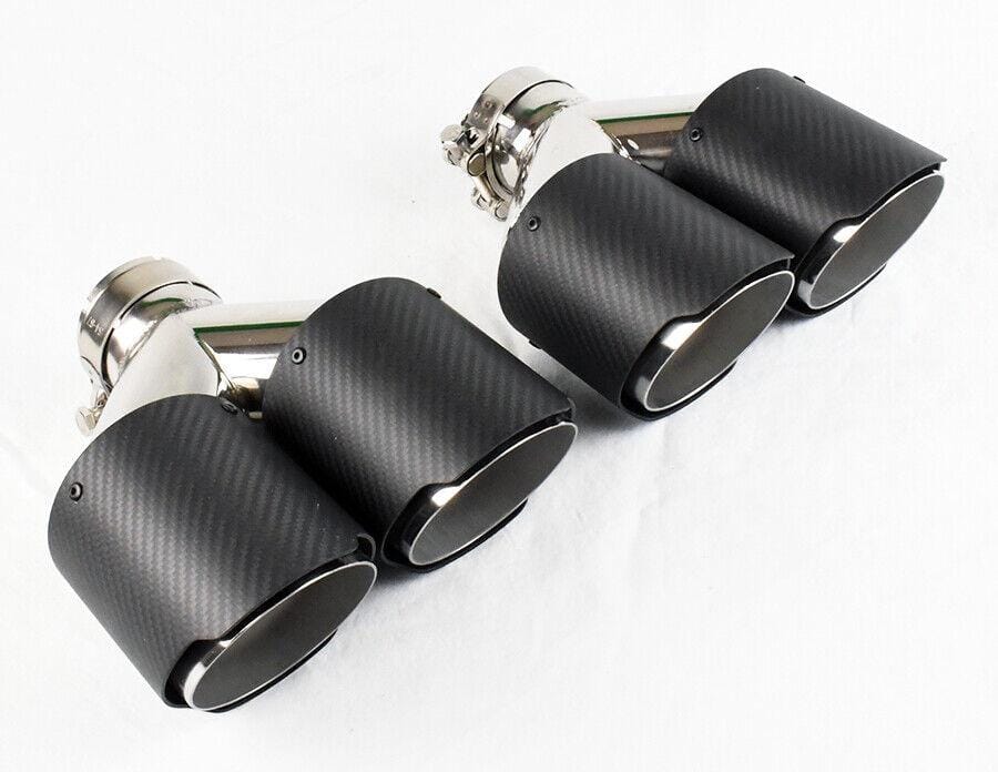 2.5in inlet to 4in outlet Carbon fiber Quad Style Exhaust Tips