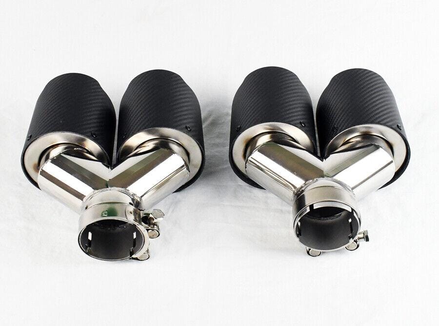 2.5in inlet to 4in outlet Carbon fiber Quad Style Exhaust Tips