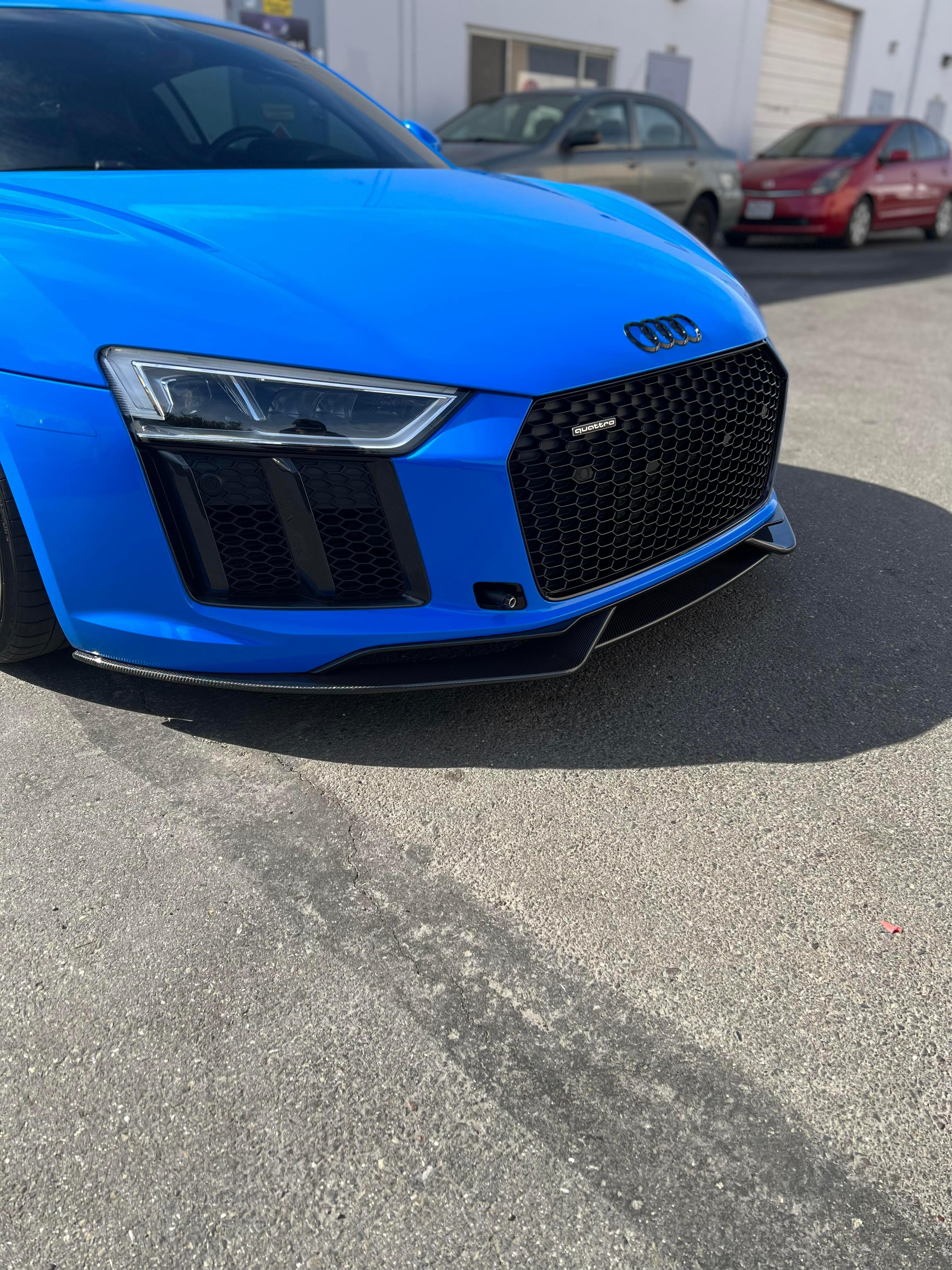 Audi R8 3Pc Artisan Carbon Fiber Front Lip - eurobahndynamics