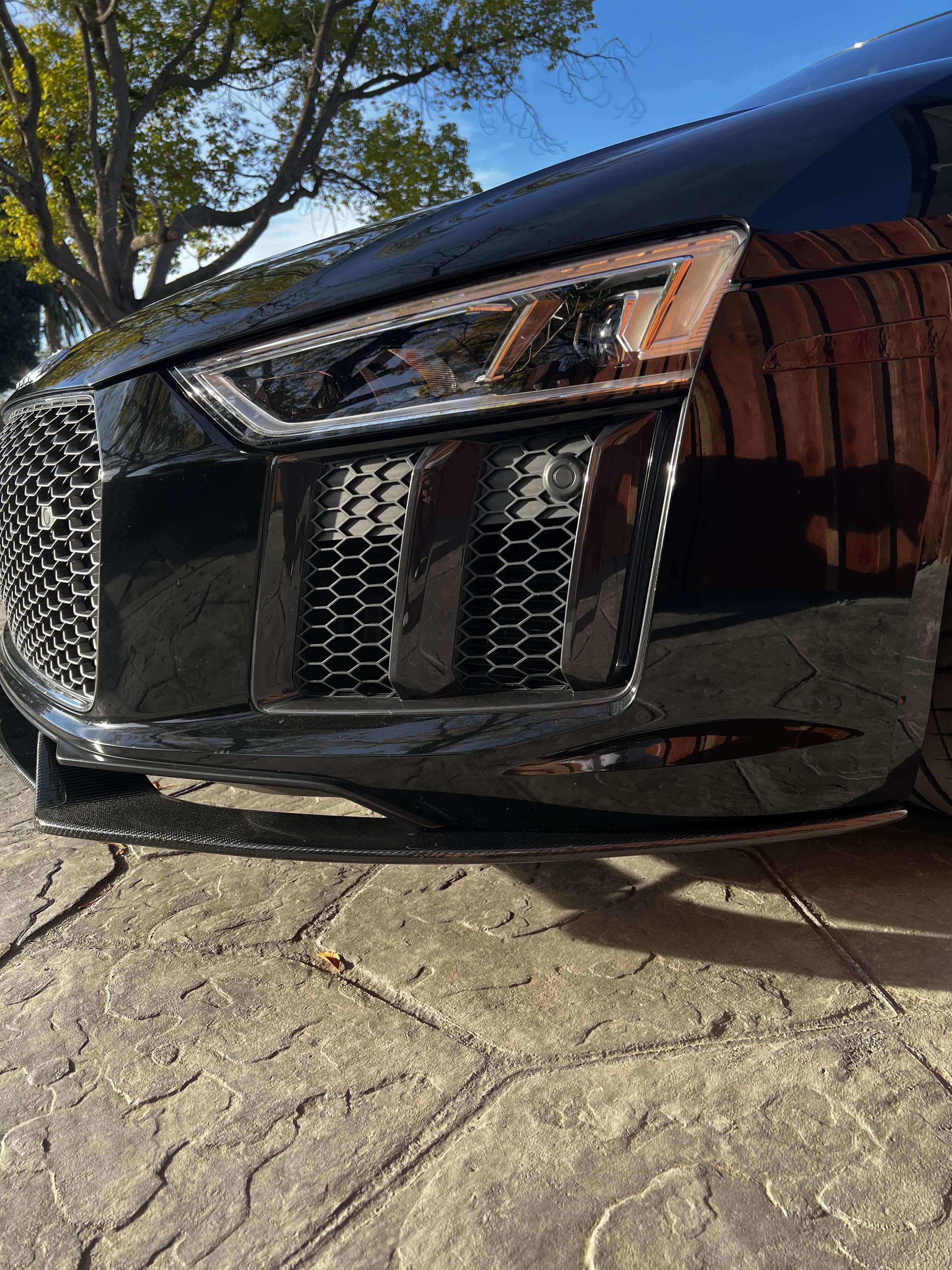 Audi R8 3Pc Artisan Carbon Fiber Front Lip - eurobahndynamics