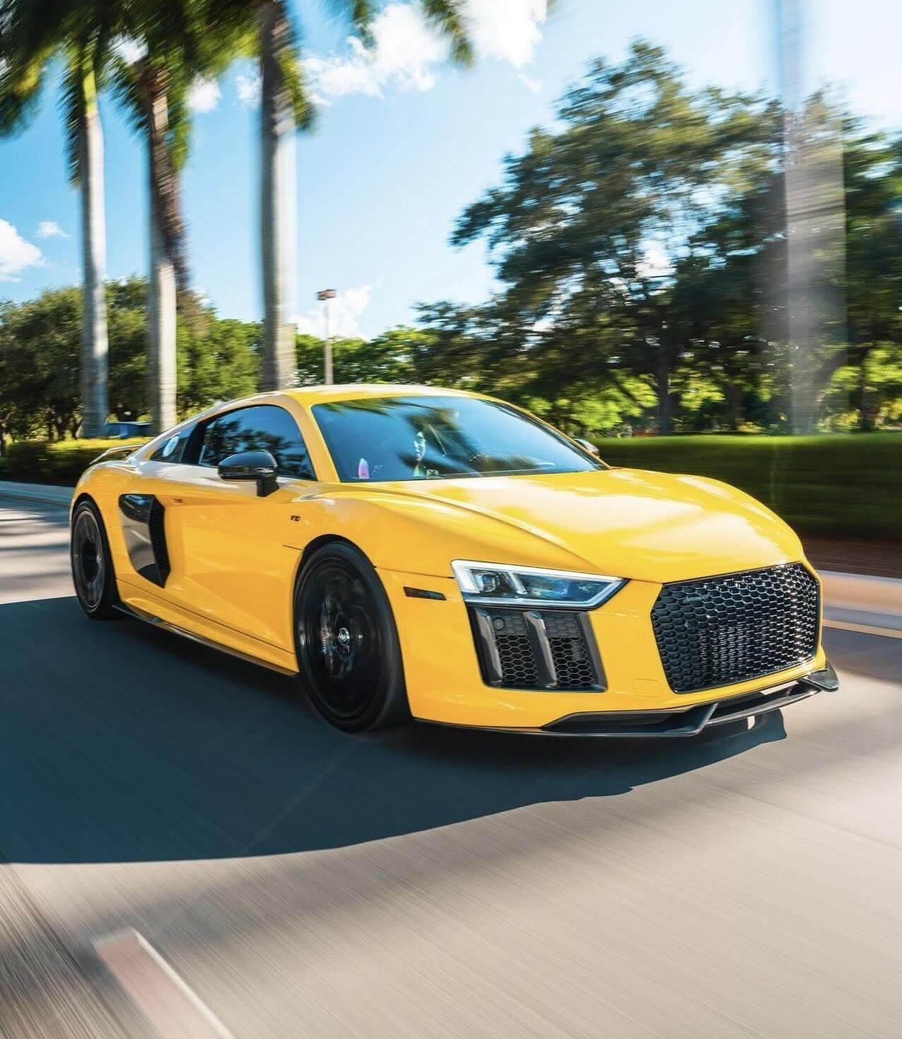 Audi R8 3Pc Artisan Carbon Fiber Front Lip - eurobahndynamics