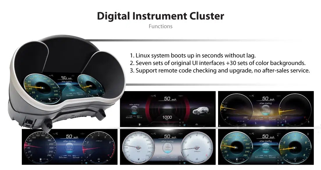 Mercedes Benz W205 C-Class & X253 GLC-Class Digital Cluster Plug& Play